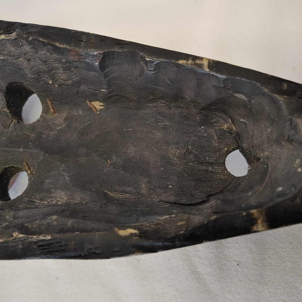 Hand Carved African Wall Mask Ghana Tribal Wood Art Decor - Picture 13 of 13